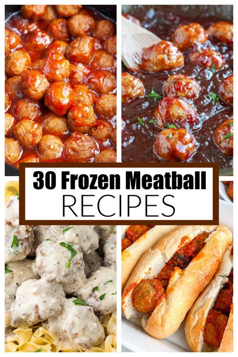 Meatball Meal Prep Recipes, Dinner Recipe With Meatballs, Frozen Meatball Sandwiches, Recipes That Include Meatballs, Quick And Easy Dinner Recipes Meatballs, Meatball Freezer Meal Make Ahead, Crockpot Meatball Dinner Recipes, Frozen Meatball Lunch Ideas, Meatballs For Dinner Meals