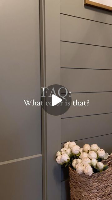 Laura on Instagram: "Lots of questions about our mudroom paint color! Save this for your next project 🫶 #mudroom #paintcolor #homedecor #creeksidegreen #transitionaldesign #cozyhome #interiordesign #homeinspo #myhomestyle #ａｅｓｔｈｅｔｉｃ #homeswithpurpose #homedesign #homestyle Mudroom design, shiplap, cozy home, choosing paint colors, home styling ideas, decorating homes, interior design, transitional home, home inspiration" Small Mudroom Paint Colors, Mudroom Ideas Entryway Paint Colors, Mudroom Paint Color Ideas, Mud Room Colors, Transitional Mudroom, Interior Design Transitional, Mudroom Paint, Mudroom Paint Color, Entryway Paint Colors