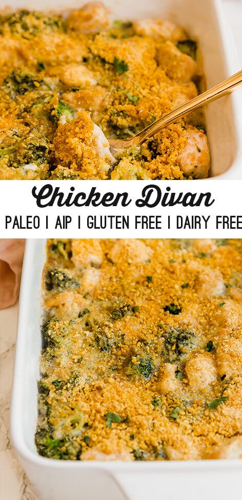 Dairy Free Chicken Divan, Aip Crockpot Recipes Chicken, Aip Compliant Recipes, Aip Shredded Chicken Recipes, Healthy Eating Dairy Free, Dairy Free Gluten Free Keto Recipes, Gluten Free Dairy Free Casserole, Dairy Free Gluten Free Dinner, Paleo Casseroles