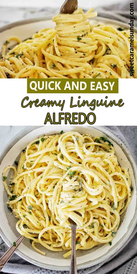 Shrimp Linguine Alfredo, Linguine Recipes Easy, Pasta Lunches, Italian Alfredo, Fettucini Alfredo Recipe, Linguine Alfredo, Linguini Pasta, Fettucini Alfredo, High Protein Recipes Dinner