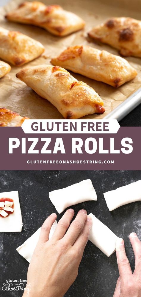 Gluten Free Pizza Rolls, Appetizer Pizza, Pizza Vegana, Gluten Free Appetizers, After School Snack, School Snack, Gluten Free Pizza, Pizza Rolls, Gluten Free Foods