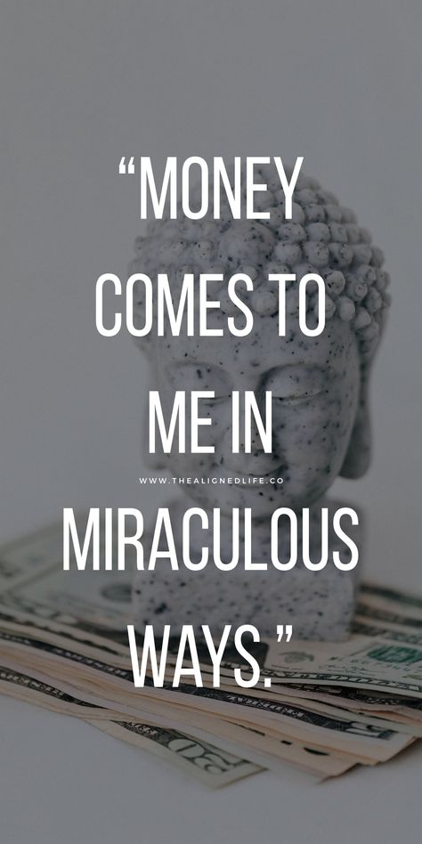 Money Comes To Me In Miraculous Ways | 50+ Of The Most Powerful Money Affirmations Ever | Need some more abundance? Wealth? Financial gain? These 7 affirmations are some of the most POWERFUL ever. Click through to read them & start manifesting more money into your life ASAP! | thealignedlife.co | Follow me everywhere for more @thealignedlife | money manifestation tips Receiving Money Aesthetic, Pictures Of Wealth, Images Of Money Wealth, Abundance In Money, Money Is Coming To Me, 1 Million Pounds Bank Balance, Money Flows To Me From Multiple Sources, Pictures Of Money Wealth, Attracting Money Affirmations