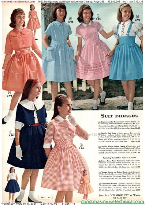 Catalog Clothes, 60’s Fashion, Vintage Kids Fashion, Vintage Childrens Clothing, Dolly Fashion, 1960 Fashion, Fall Fashion Skirts, Spring Pictures, Sixties Fashion