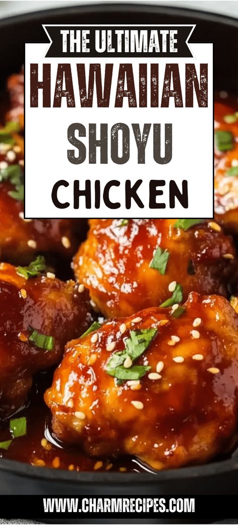 Hawaiian Shoyu Chicken Hawaiian Baked Chicken, Hawaiian Chicken Oven, Shoyu Chicken Recipe Hawaii Crock Pot, Shoyu Chicken Crockpot, Chicken Hekka Recipe Hawaii, Healthy Hawaiian Chicken, Hawaiian Chicken Wings, Shoyu Chicken Recipe Hawaii, Hawaiian Chicken Thighs