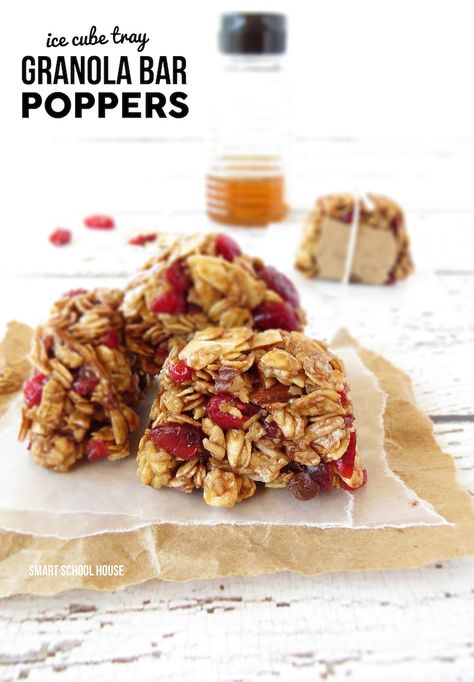 Granola Bar Poppers Ice Cube Tray Recipes, Cake Courgette, Granola Bites, Smart School House, Granola Recipe Bars, Smart School, Homemade Granola Bars, Granola Bar, School House