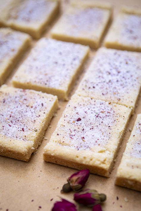 Rose shortbread cookies  — ANNIE STARKE Annie Starke The Mountain Kitchen, Annie Starke Recipes, Rose Sugar Cookies, Sunday Roast Chicken, Baking Powder Biscuits, Grilled Skirt Steak, Mountain Kitchen, Gluten Recipes, Dessert Recipies