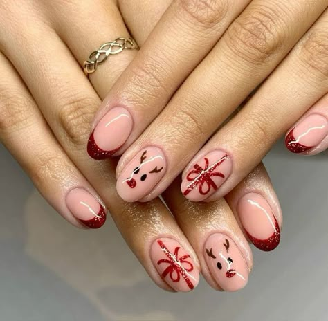 Christmas Nail Inspo, Classy Nail Art Ideas, Christmas Nail Ideas, Christmas Gel, Cute Simple Nails, Christmas Nails Easy, Christmas Gel Nails, Cute Gel Nails, Easy Nails