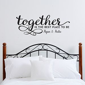 Together...Personalized Vinyl Wall Art - #14979 Personalized Wall Decals, Custom Wall Decals, Personalized Canvas Print, Vinyl Decor, Wall Stickers Bedroom, Wall Quotes Decals, Kids Wall Decals, Family Wall, Personalized Wall