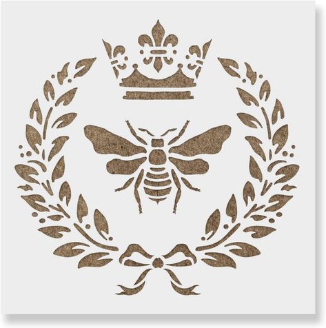 Trellis Wall Stencil, Crown Stencil, Bee Stencil, Bee Images, Stencil Decor, Laser Cut Stencils, Stencil Painting On Walls, Diy Projektit, Bee Inspired