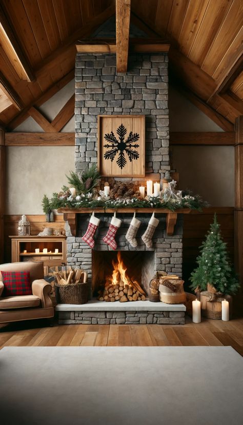 🎄 20+ Chimney Decoration Ideas to Make Your Home Cozy & Festive Chimney Decor Christmas, Christmas Chimney Decoration, Chimney Christmas Decor, Chimney Decoration, Christmas Chimney, Chimney Decor, Make Your Home Cozy, Gold Framed Mirror, Concrete Fireplace