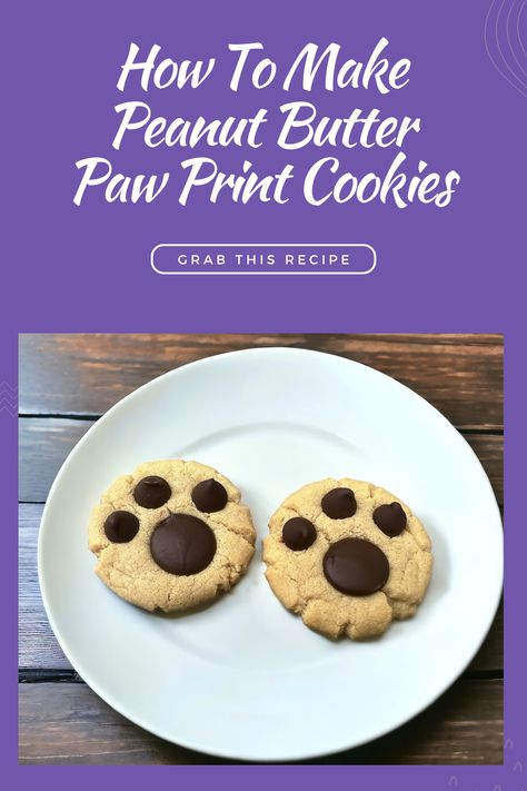 Paw Print Cookies, Flourless Peanut Butter Cookies, Kisses Chocolate, Cookie Scoop, But Why, Peanut Butter Cookies, Paw Prints, Butter Cookies, Baking Sheet