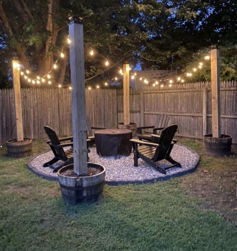 Diy Backyard Patio, Fire Pit Landscaping, Backyard Remodel, Diy Backyard Landscaping, Backyard Inspiration, Backyard Playground, Have Inspiration, Backyard Diy Projects, Backyard Fire