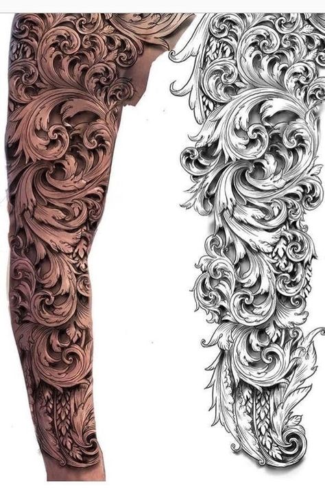 Scroll Tattoo, Baroque Tattoo, Scroll Tattoos, Mangas Tattoo, Vintage Tattoos, Filigree Tattoo, Skull Sleeve Tattoos, Forarm Tattoos, Cat Tattoos