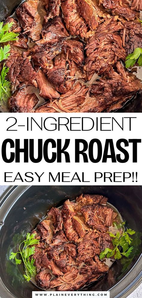 Easy Crock Pot Beef Chuck Roast Recipe Cooking Chuck Roast In Crock Pot, Chuck Roast In Crockpot Recipe, How To Make Chuck Roast In Crock Pot, Low Carb Beef Roast Crockpot Recipes, Chuck Roast Sliders Crock Pot, Easy Slow Cooker Chuck Roast Recipes, Slow Cooker Roast Beef Recipes Easy, Chuck Roast Meal Prep, Chuckroast Slowcooker Beef