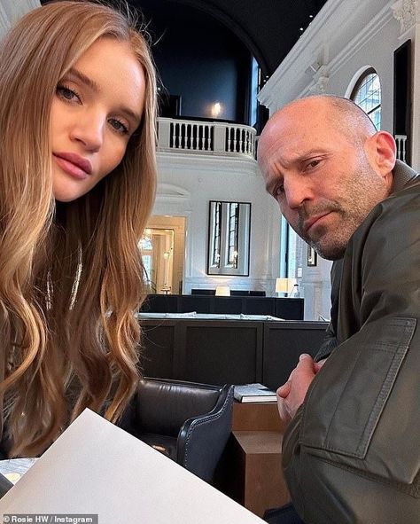 Jason Statham Rosie Huntington, Rosie And Jason, Jason Statham And Rosie, Rosie Alice Huntington Whiteley, Fashion Milano, Rosie Hw, Rosie Huntington, Jason Statham, Huntington Whiteley