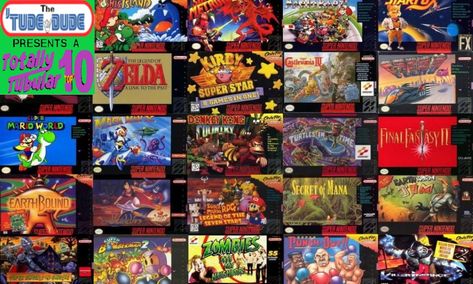 Now we're playing with SUPER power 'tuders! Sega may have uppercutted Nintendo back to the ropes with their Genesis, but they rallied back with a flurry of haymakers when they introduced the Super Nintendo. Which SNES games were good enough to make my favorites list? Check out my top 10 SNES games of all time list @ www.thetudedude.com Nintendo Nostalgia, Winning Eleven, Old Nintendo, Mario All Stars, High Games, Arcade Console, Gaming Nintendo, Super Nintendo Games, Diddy Kong