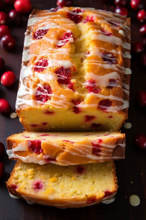 Cranberry Bread with Orange Glaze - That Oven Feelin That Oven Feelin, Cranberry Orange Bread With Simple Glaze, Orange Cranberry Desserts, Christmas Dessert Bread, Cranberry Bread With Orange Glaze, Cranberry Orange Butter, Orange Cranberry Pound Cake, Orange Cranberry Cake, Cranberry Orange Loaf