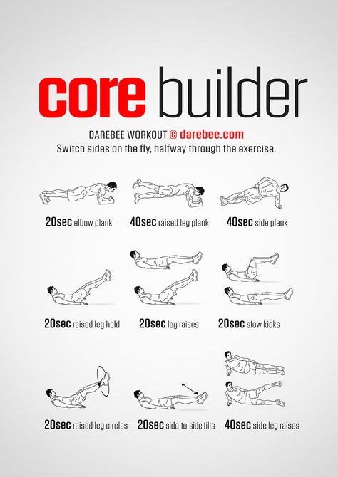 Core Builder Workout Core Workout Darebee, Darebee Core Workout, Core Muscle Workout, Calestenics Core Workout, Core Hit Workouts, Strong Core Workout At Home, Effective Core Exercises, 5 Minute Core Workout, Quick Core Workout At Home