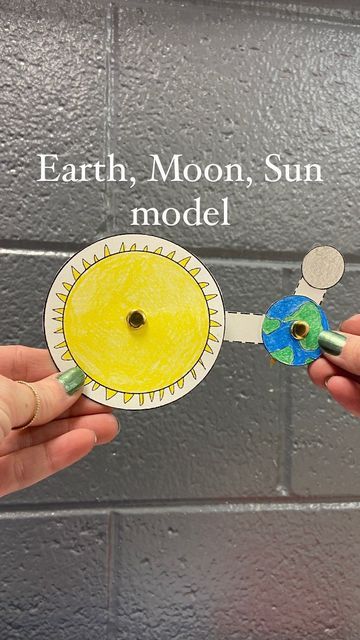 Sun Earth Moon Model Project, Sun Activities For Kids, Earth For Kids, Sun Science, Science Assignment, Sun Activity, Earth Sun And Moon, Moon Orbit, 4th Grade Teacher