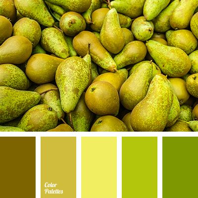 bright lime, bright yellow, brown color, brown-yellow, color matching, dark green, green pear color, house color schemes, light green, pear color, shades of brown, shades of green, shades of yellow. Yellow Wall Color, In Color Balance, Warm Palette, Color Palette Ideas, House Color Schemes, Wall Living Room, Palette Ideas, Green Colour Palette, Design Seeds