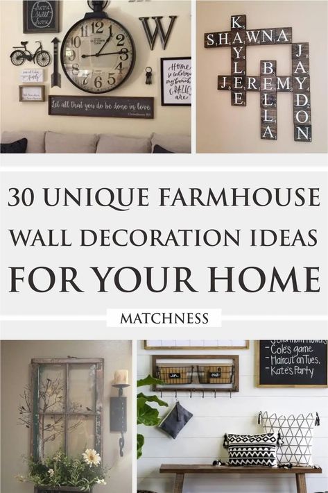 Diy Farmhouse Decoration, Farmhouse Gallery Wall, Unique Wall Decor Ideas, Round Shelf, Farmhouse Theme, Diy Dining Room, Dining Room Decoration, Porch Living, Unique Farmhouse