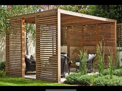 Covered Pergola Patio, Wood Pergola Kits, Pergola Patio Ideas, Attached Pergola, Pergola Curtains, Cheap Pergola, Building A Pergola, Pergola Garden, Modern Pergola