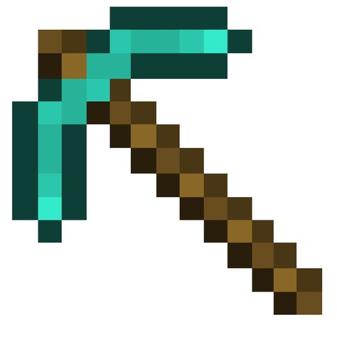 pickaxe Minecraft Diamond Pickaxe, Diamond Pickaxe, Minecraft Diamond, Minecraft Printables, Minecraft Party Ideas, Minecraft Birthday Party, Minecraft Birthday, Minecraft Pixel Art, Minecraft Party