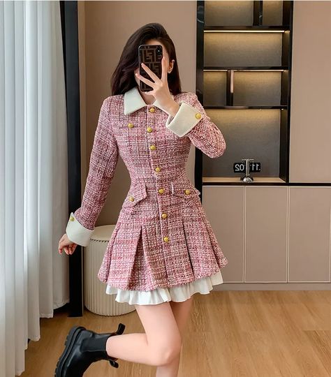 Tweed dress outfit