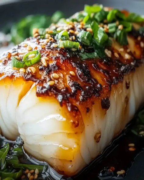 Ginger Soy Glazed Cod Recipe: A Flavorful Healthy Dinner - optimal recipes Fall Cod Recipes, Miso Cod Recipe, Miso Glazed Cod, Breakfast Sausage Casserole, Miso Cod, Cod Dishes, Cheesy Breakfast, Quick Delicious Dinner, Cod Fish Recipes