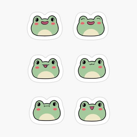 Get my art printed on awesome products. Support me at Redbubble #RBandME: https://www.redbubble.com/i/sticker/Cute-frog-stickers-pack-by-Madariesstudio/158582525.EJUG5?asc=u Frog Stickers Printable, Sketchbook Stickers, Cute Sketchbook, Cute Sketchbooks, Frog Stickers, Frog Drawing, Stickers Ideas, Paper Duck, Cute Frog