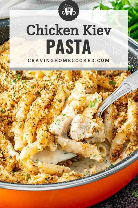 Chicken Noodle Pasta Casserole, Chicken Kiev Pasta Bake, Chicken Kiev Pasta, Chicken Cutlet And Pasta Recipes, Leftover Chicken And Pasta Recipes, One Pan Chicken And Pasta, Chicken Cutlets And Pasta, Chicken Kiev Recipe Baked, Chicken Kiev Casserole