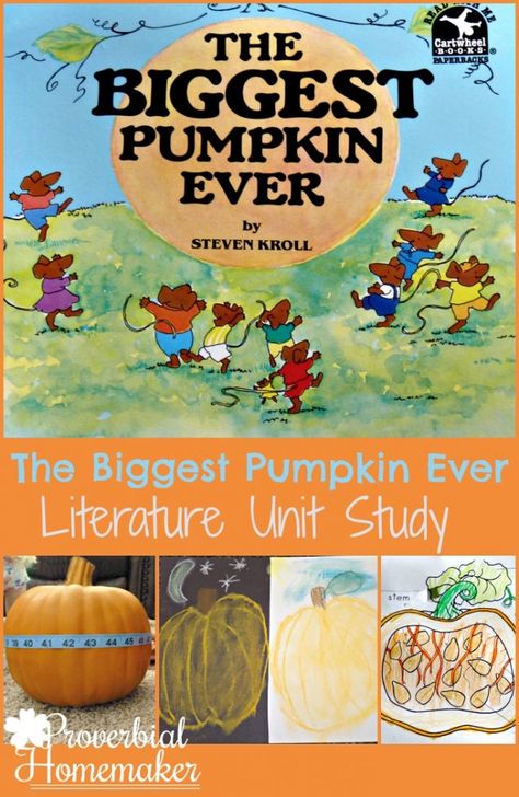 Enjoy fall learning with this fun unit study on the book The Biggest Pumpkin Ever! The Biggest Pumpkin Ever Activities, Pumpkin Unit Study 2nd Grade, Biggest Pumpkin Ever Activities, Pumpkin Reading Activities, Pumpkin Activities Kindergarten, Fall Unit Study, Halloween Learning Activities, Pumpkin Preschool, Fall Homeschool