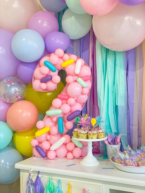 Two Sweet Party, Two Sweet Birthday Party, Sprinkles Birthday Party, Sweet Birthday Party, Two Sweet Birthday, Donut Themed Birthday Party, Candy Theme Birthday Party, Gabby Dollhouse, 2nd Birthday Party For Girl