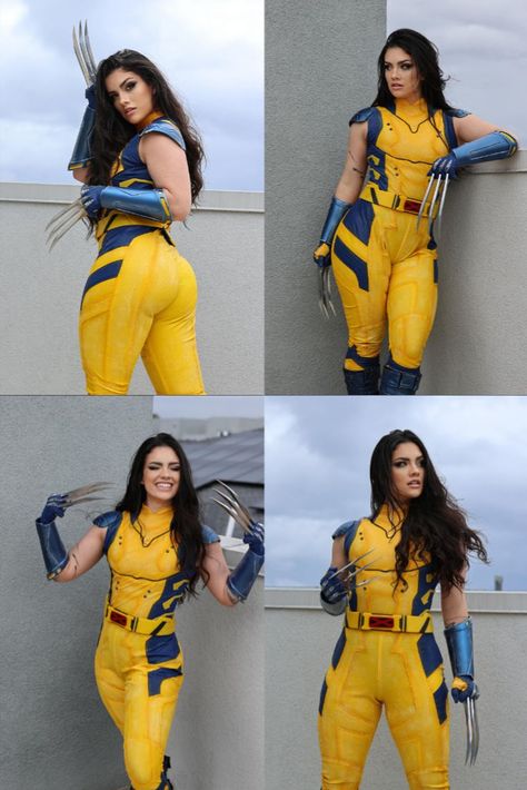 Wolvie Cosplay #wolverine Wolverine Cosplay Female, Xmen Halloween Costume Women, Women Wolverine Costume, Wolverine Diy Costume, Xmen Costumes Women, Wolverine Costume Women, Hot Womens Costume, Deadpool And Wolverine Couple Costume, Female Wolverine Costume