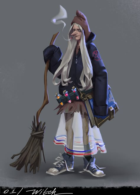 ArtStation - urban witch, Aglaya Yunova Witch Character Design Modern, Urban Witch Aesthetic, Witch Character Design, Urban Witch, Steampunk Witch, Witch Hut, Witch Characters, Fantasy Wizard, Fantasy Witch