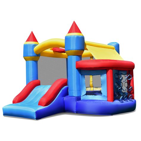 Free 2-day shipping. Buy Gymax Inflatable Kids Bounce House Castle Bouncer Slide Without Blower at Walmart.com Bounce House Business, Bounce Castle, Indoor Play Places, Beach Ball Games, Backyard Toys, House Castle, Inflatable Bounce House, Play Structures, Ball Games