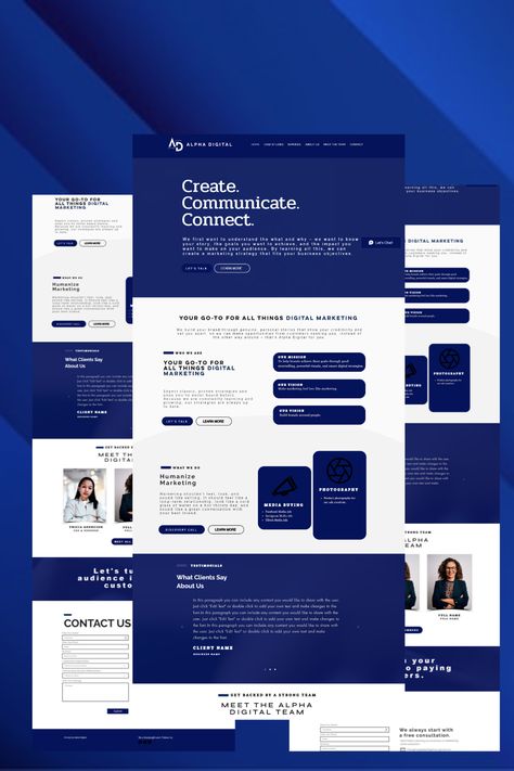 Web Design Black, Blue Website, Luxury Website, Business Website Templates, Website Ideas, Corporate Website, Modern Tech, Website Design Inspiration, Motivational Quotes For Life