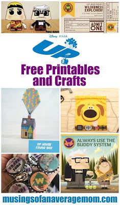 Up Movie Printables, Spirit Of Adventure Up Pixar, Up Movie Party Games, Disney Up Printables Free, Up Printables Pixar, Disney Up Decor, Disney Up Centerpieces, Up The Movie Decorations, Up Movie Activities