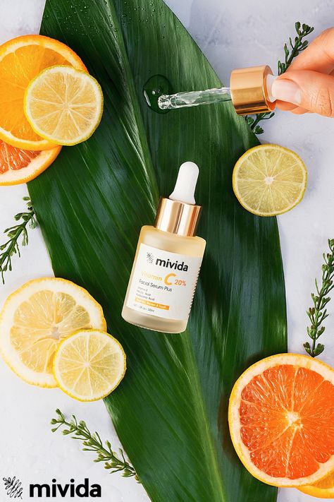 Vitamin C Product Photography, Vitamin C Serum Aesthetic, Vitamin C Serum Photography, Face Serum Photography, Serum Photoshoot, Skin Care Products Photography, Cleanser Aesthetic, Serum Photography, Serum Product