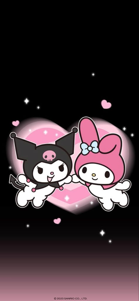 Kuromi Y My Melody, Kuromi And My Melody, Pink Wallpaper Ipad, Hello Kitty Wallpaper Hd, Pink Wallpaper Hello Kitty, Images Hello Kitty, Melody Wallpaper, Melody And Kuromi, Best Friend Wallpaper