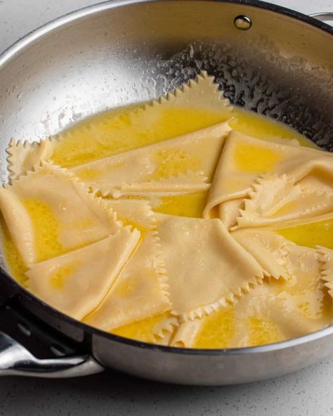 Homemade handkerchief Pasta (easiest pasta shape!) - The Burnt Butter Table Handkerchief Pasta, Pasta Dough Recipes, Pasta Dough, Pasta Shapes, Easy Pasta, Brown Butter, Tray Bakes, New Recipes, Dough