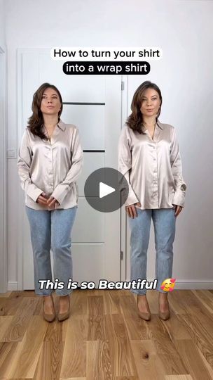 1K views · 10K reactions | How to turn Your Shirt into a Wrap Shirt Fashion Hack 😁  Hope you find this Helpful..  Like, Share, Comment & Save this .  #howtostylevideo #fashionhacksforgirls #fashionhackforwomen #explorereels #viralpost #fashionhack #fashionstyle #ootdfashion #reelsexplorepage #ʀᴇᴇʟsᴠɪᴅᴇᴏ #explore #shirthack #fashionista #fashionagencies #reelsinstagram😍 #womensfashionstyle #trendingnow #thefancyplace #exploreworldwide #exploreviralreels #styleguide #fashiongram #styleinspo #personalshopperinusa | PERSONAL SHOPPER IN USA/LAGOS🇺🇸🇳🇬(HIGHSTREET & LUXURY) | Tems · Turn Me Up Cute Wardrobe, Fashion Tricks, Shirt Hacks, Clothes Hacks, Bra Hacks, Professional Dress, Dressy Blouse, Fashion Tutorial, Fashion Business Casual