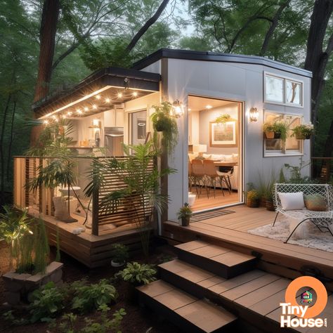 tones. Perfect for small outdoor gatherings and relaxation. Get inspired to decorate your own tiny house patio with this charming setup! #TinyHouseInspiration #PatioDecor #CozyLiving #SmallSpaceLiving #DesignIdeas #TinyHouseMovement #GetInspired P.S. What are your plans for Christmas? Share with us using #ChristmasPlans Tiny Home With Outdoor Living, Tiny House Patio, Mobile Tiny House, Single Home, Family Compound, House Patio, Tiny House Inspiration, Tiny Cabins, Tiny Home Ideas