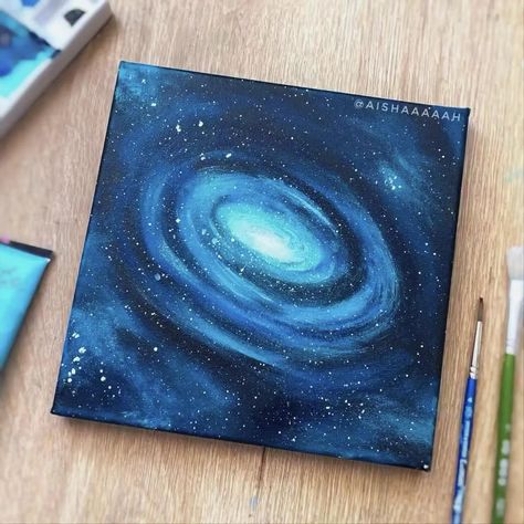 Simple Acrylic, Simple Painting, Seni Dan Kraf, Space Painting, Canvas Painting Tutorials, Canvas Drawings, Painting For Beginners, Soyut Sanat Tabloları, Canvas Painting Designs