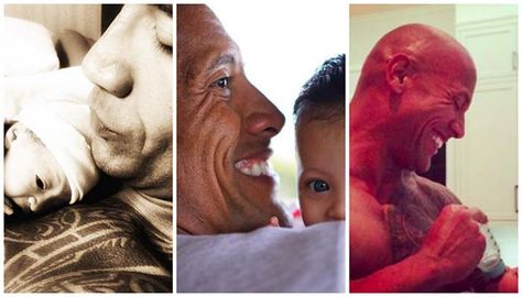 Dwayne Johnson's newest Instagram post secures his position as favorite celebrity dad. Men And Babies, 19 Kids And Counting, Scary Mommy, 19 Kids, Dwayne The Rock, Rock Baby, Celebrity Moms, Celebrity Dads, Celebrity Kids