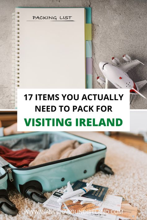 Creating your Ireland packing list? Here are 17 essentials you actually need to pack for Ireland to make your trip easier. What To Pack For A 10 Day Trip To Ireland, Ireland Travel Essentials, Things To Buy In Ireland, Packing List For Ireland In May, Ireland Carry On Packing List, Ireland Packing List September, What To Pack For Ireland In May, Trip To Ireland Planning, Ireland Spring Packing List