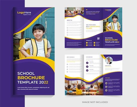 Tri Fold Brochure Design, Fold Brochure Design, Design Template Layout, School Brochure, Booklet Template, Trifold Brochure Design, Fold Brochure, Trifold Brochure Template, Brochures Mockups