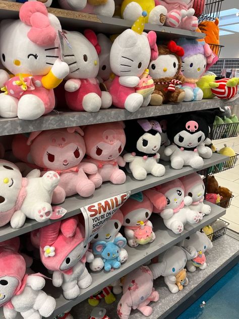 Sanrio Stuff Toy, White Stuffed Animals, Hello Kitty Stuffed Animal, Cute Soft Toys, Toys Aesthetic, Hello Kitty Doll, Sanrio Plushies, Sanrio Things, Sanrio Toys