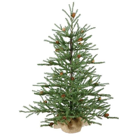 Green Pine Artificial Christmas Tree & Reviews | Birch Lane Christmas Decor Indoor, Christmas Foyer, Full Christmas Tree, Best Christmas Trees, Potted Christmas Trees, Pine Cone Christmas Tree, Shabby Tree, Pine Christmas Tree, Cone Christmas Trees