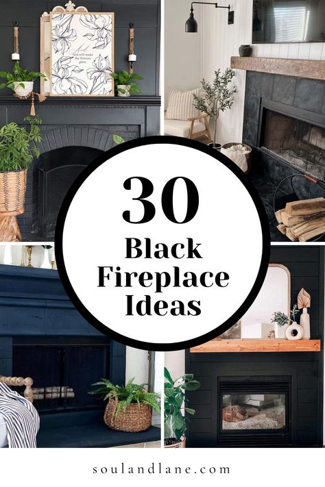 Ignite the warmth and sophistication in your home with these black fireplace ideas that redefine elegance. From sleek modern designs to timeless classics, explore the versatility of black as it enhances the focal point of your living space. Shiny Black Tile Fireplace, How To Style A Black Fireplace Mantle, Tiled Corner Fireplace Ideas, Black Faux Fireplace Mantel, Black Cast Stone Fireplace Surround, Black Fireplace And Bookshelves, Black Surround Fireplace, Black Fireplace Remodel, Black And Marble Fireplace